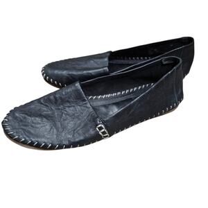 Adam Tucker by Me Too Black Soft Leather Upper Slip On Size 9 M. Flaws!